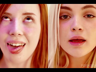 Real Life Hentai - Bukkake - Lottie Magne and Lika Star ride huge dildos with huge Creampie HNT041