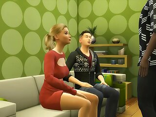 Morose Blonde Milf Fucked By Tho Young Boys Threesome Animation